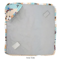 Baby Moo Animal Safari Premium Quilted Hood Wrapper - Yellow