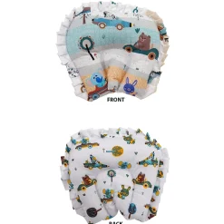 Baby Moo Animal Safari Soft Velvet U Pillow, 2 Side Bolsters Mattress Set - Yellow
