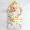 Baby Moo Animal Tale Soft Warm Hooded Wrapper - Mustard