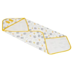 Baby Moo Animal Tale Soft Warm Hooded Wrapper - Mustard