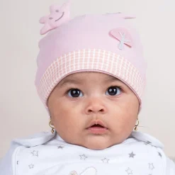 Baby Moo Antler All Season Stretchable Hosiery Warm 3D Beanie Cap - Pink