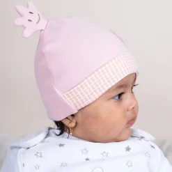 Baby Moo Antler All Season Stretchable Hosiery Warm 3D Beanie Cap - Pink