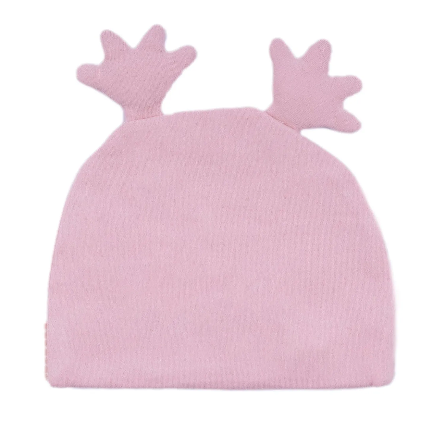 Baby Moo Antler All Season Stretchable Hosiery Warm 3D Beanie Cap - Pink
