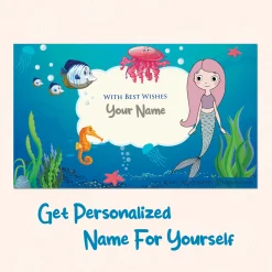 Baby Moo Aqua World 40 Gift Card Pack Personalised Wish Tags - Blue
