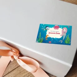Baby Moo Aqua World 40 Gift Card Pack Personalised Wish Tags - Blue
