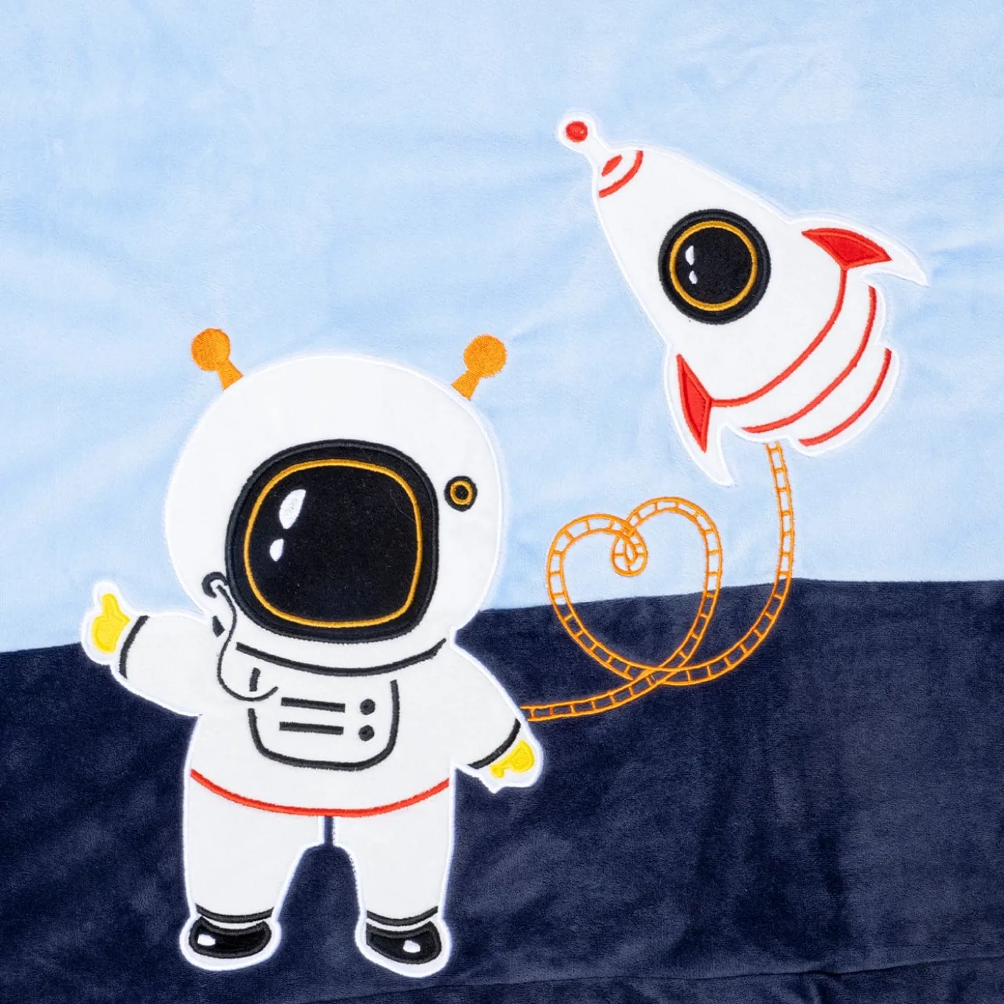 Baby Moo Astronaut Plush Cotton All Season Nursery Blanket - Blue