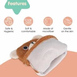 Baby Moo BFF Bear Bath Time Fun Hand Puppet Loofah Bath Glove - Brown