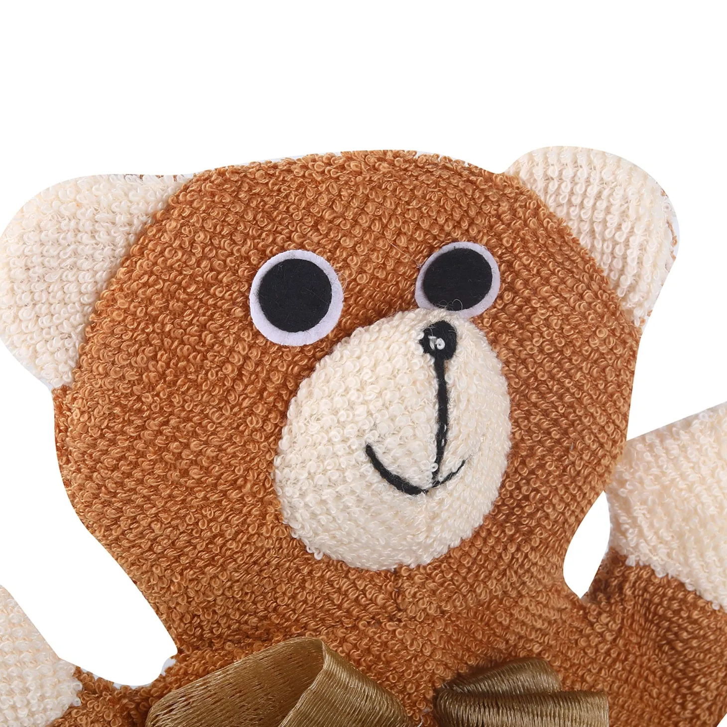 Baby Moo BFF Bear Bath Time Fun Hand Puppet Loofah Bath Glove - Brown