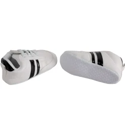 Baby Moo Black Stripes On White Sneakers