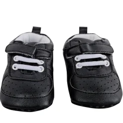 Baby Moo Black Velcro Booties