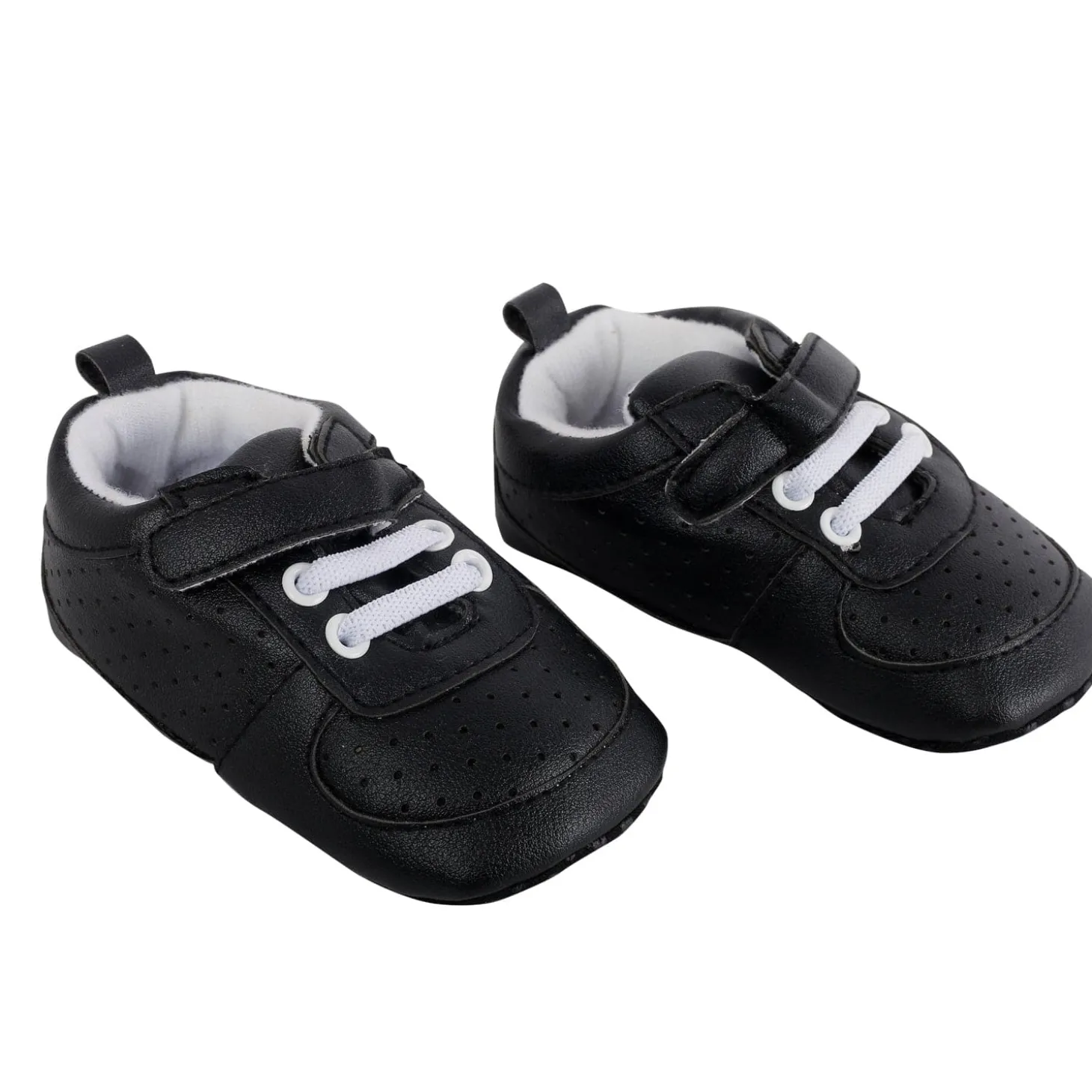 Baby Moo Black Velcro Booties