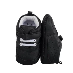 Baby Moo Black Velcro Booties