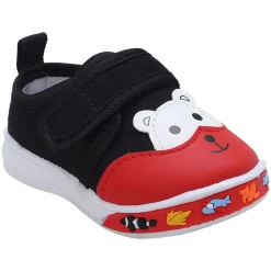 Baby Moo Blissful Bear Velcro Strap Anti-Skid Chu Chu Sound Sneakers - Black