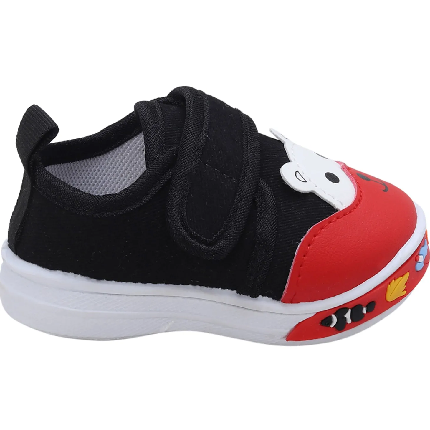Baby Moo Blissful Bear Velcro Strap Anti-Skid Chu Chu Sound Sneakers - Black