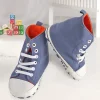 Baby Moo Blue High Top Booties