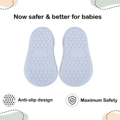 Baby Moo Blushing Elephant Rubber Comfortable Sole Slip-On Sock Shoes - Orange