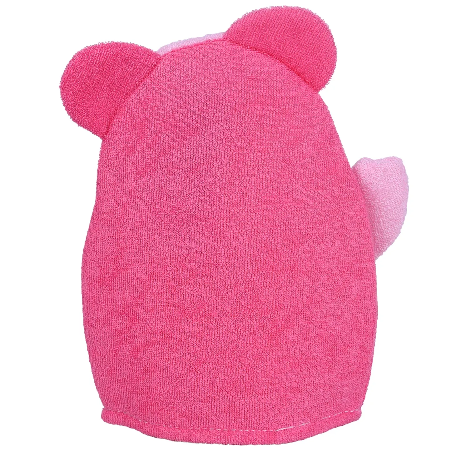 Baby Moo Blushing Elephant Bath Time Fun Hand Puppet Loofah Bath Glove - Pink