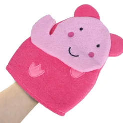 Baby Moo Blushing Elephant Bath Time Fun Hand Puppet Loofah Bath Glove - Pink