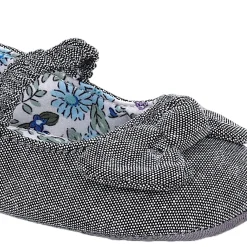 Baby Moo Bow Knot Elastic Strap First Walkers Anti-Skid Ballerina Booties - Grey