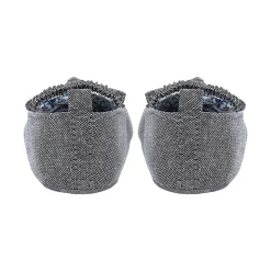 Baby Moo Bow Knot Elastic Strap First Walkers Anti-Skid Ballerina Booties - Grey