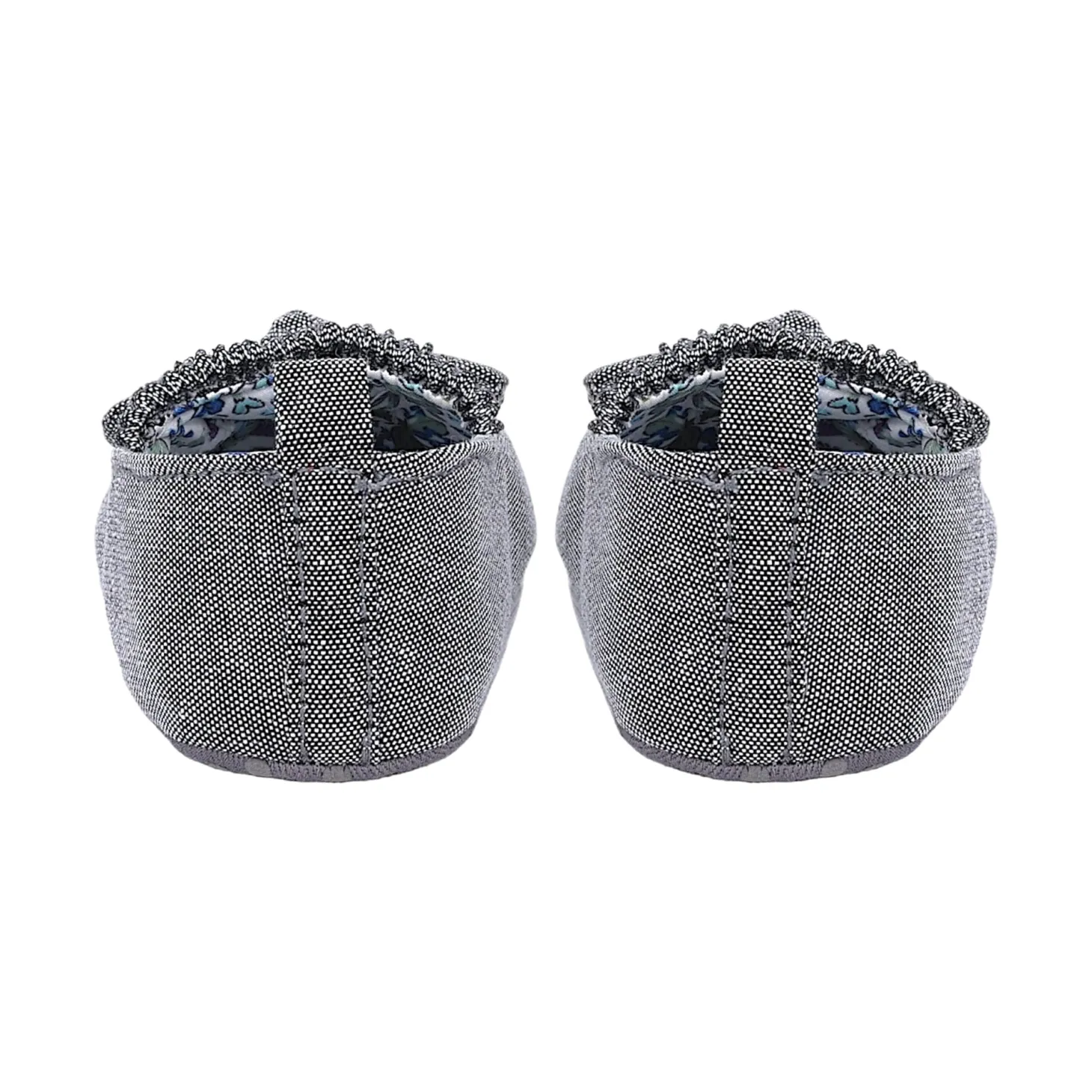Baby Moo Bow Knot Elastic Strap First Walkers Anti-Skid Ballerina Booties - Grey