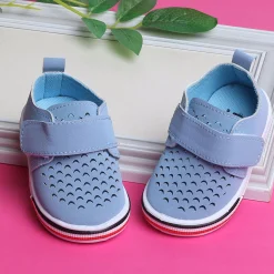 Baby Moo Breathable Velcro Strap Anti-Skid Chu Chu Sound Sneakers - Blue