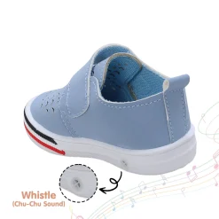 Baby Moo Breathable Velcro Strap Anti-Skid Chu Chu Sound Sneakers - Blue