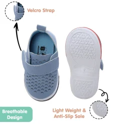 Baby Moo Breathable Velcro Strap Anti-Skid Chu Chu Sound Sneakers - Blue