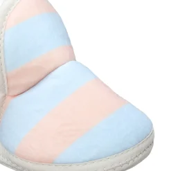 Baby Moo Broad Stripes Soft Slip-On Anti-Skid Plush Warm Booties - Peach