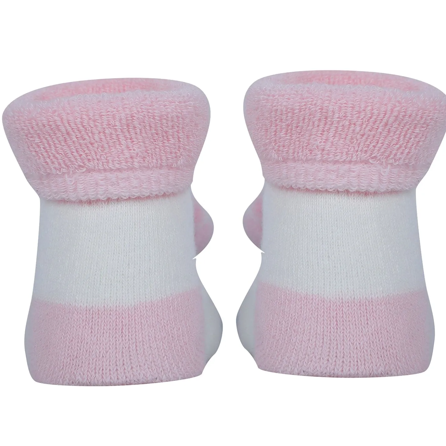 Baby Moo Bunny Chick 3D Rattle Anti-Skid Socks Booties Pack of 3 - Orange