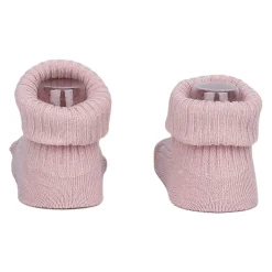 Baby Moo Bunny Fox Bear 3D Rattle Anti-Skid Socks Booties Pack of 3 - Mauve, Mustard