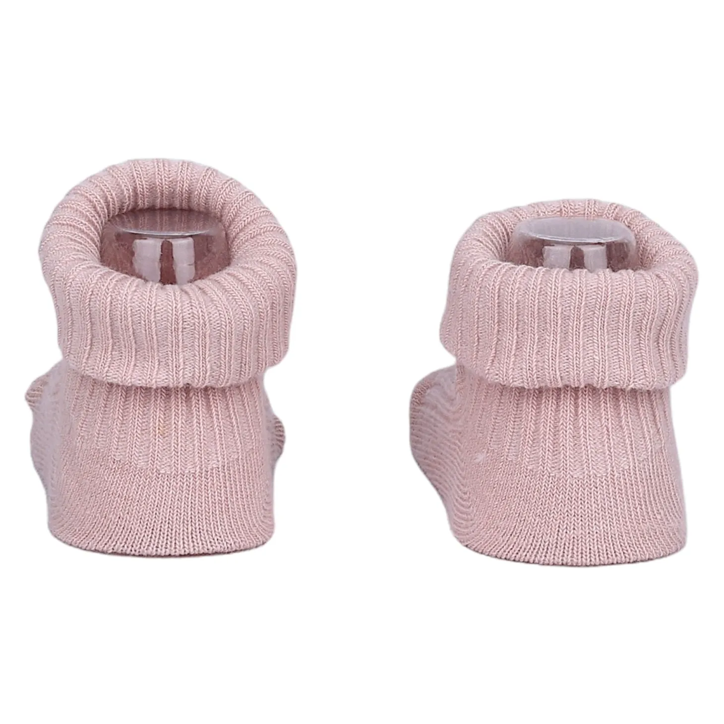 Baby Moo Bunny Fox Bear 3D Rattle Anti-Skid Socks Booties Pack of 3 - Mauve, Mustard