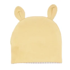 Baby Moo Busy Bee All Season Stretchable Hosiery Warm 3D Beanie Cap - Mustard