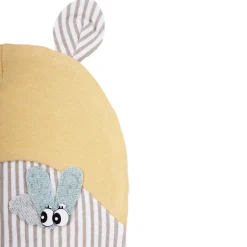Baby Moo Busy Bee All Season Stretchable Hosiery Warm 3D Beanie Cap - Mustard