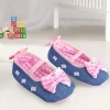 Baby Moo Butterfly Bow Pink And Blue Booties