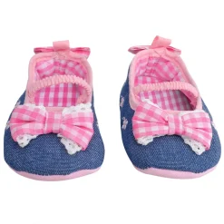 Baby Moo Butterfly Bow Pink And Blue Booties