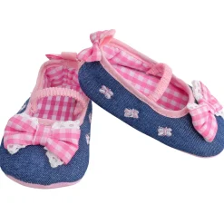 Baby Moo Butterfly Bow Pink And Blue Booties