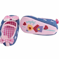 Baby Moo Butterfly Bow Pink And Blue Booties