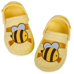 Baby Moo Buzzing Bee Applique Waterproof Anti-Skid Sling Back Clogs - Yellow