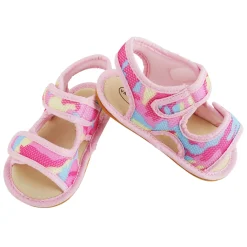 Baby Moo Camouflage Print Pink Open Toe Sandals