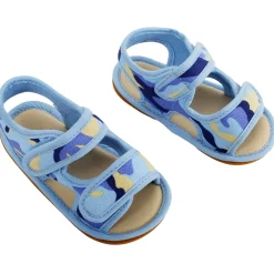 Baby Moo Camouflage Print Blue Open Toe Sandals