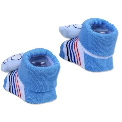 Baby Moo Car Cotton Anti-Skid 3D Socks - Blue