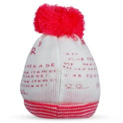 Baby Moo Car Pom Pom Breathable Beanie Warm Knitted Woollen Cap - Pink