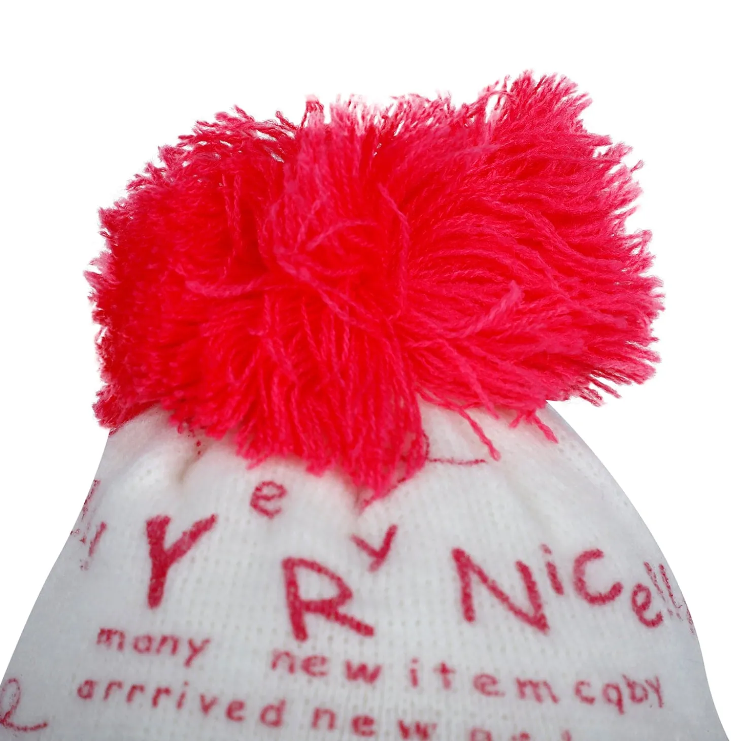 Baby Moo Car Pom Pom Breathable Beanie Warm Knitted Woollen Cap - Pink