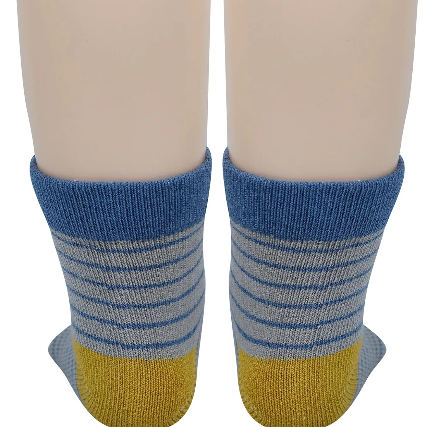 Baby Moo Car Printed Soft Socks Pack of 5 - Blue, Grey