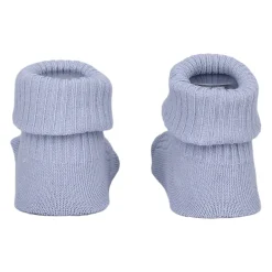 Baby Moo Cat 3D Rattle Anti-Skid Socks Booties Pack of 2 - Blue, Grey