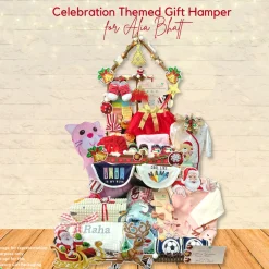 Baby Moo Celebration Themed Alia's Raha 30 Pcs Luxury Gift Hamper Red - 0-18M Sizes Available