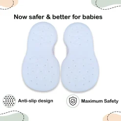 Baby Moo Checked Rubber Comfortable Sole Slip-On Sock Shoes - Peach