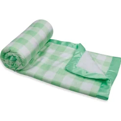 Baby Moo Checkered Charm Soft Fur Blanket - Green