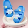 Baby Moo Chilling Puppy Applique Waterproof Anti-Skid Sling Back Clogs - Blue